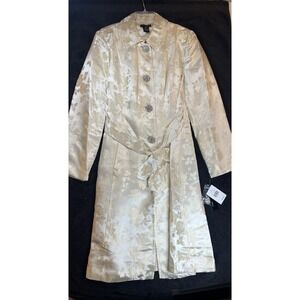 NWT WDNY Vintage Jacket Golden Ivory Damask Elegant Classy Size 12